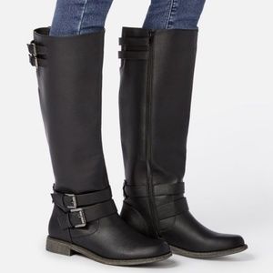 NWT Black knee high boots Just Fab 7.5